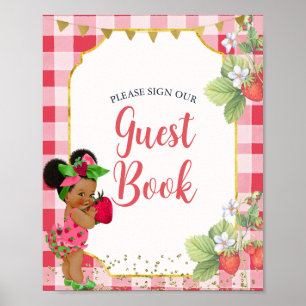 Poster Quelqu'un Berry Sweet Strawberry Baby Livre d'invi