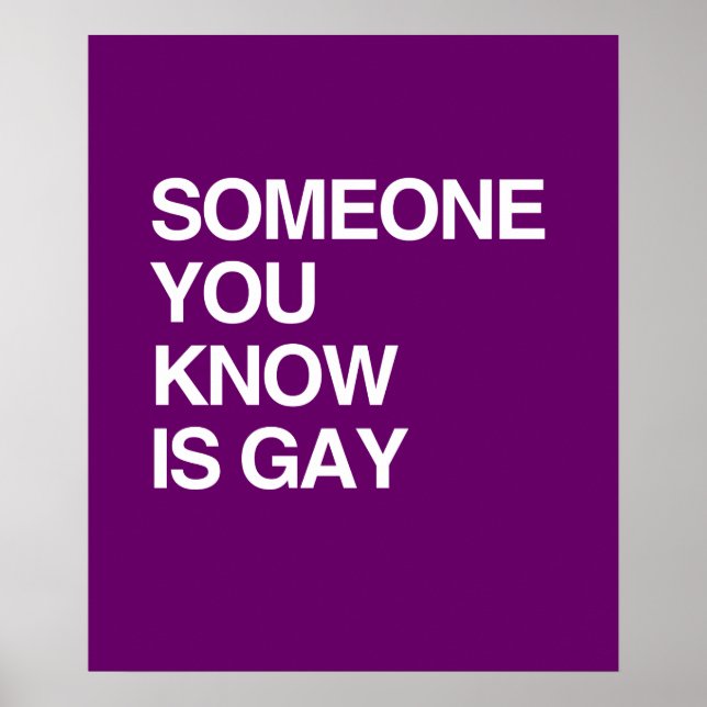 POSTER QUELQU'UN QUE VOUS CONNAISSEZ EST GAY (Devant)