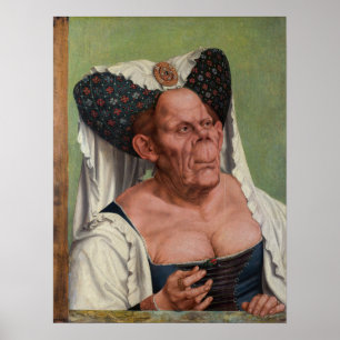 Poster Quentin Matsys - Une Vieille Femme Grotesque