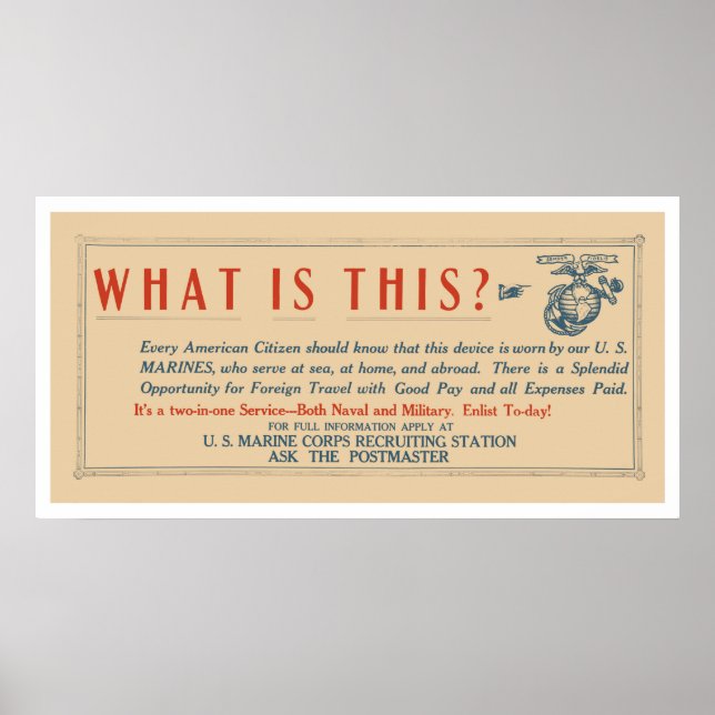 Poster Qu'est-ce que c'est que les Marines américains ? (Devant)