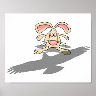 Poster Qu'est-ce que...? Dessin animé de lapin