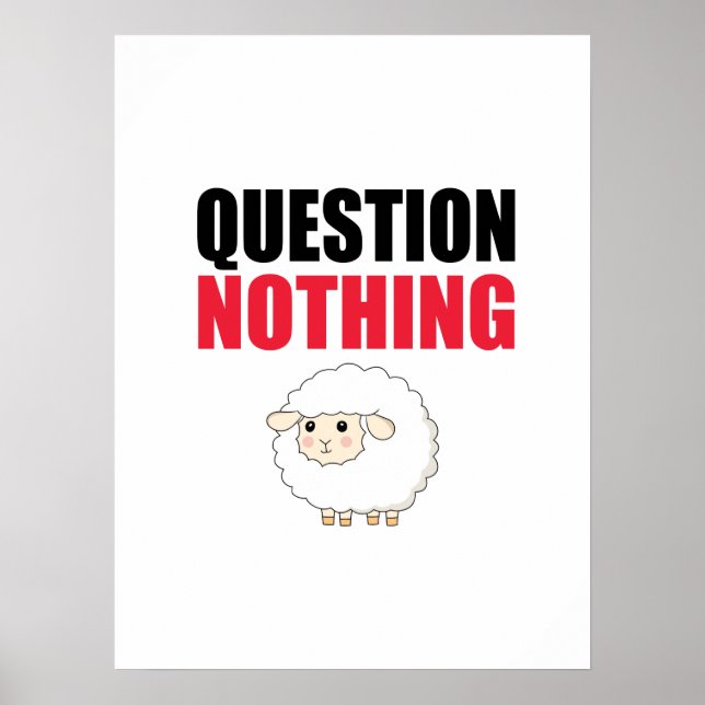 Poster Question Aucun mouton (Devant)