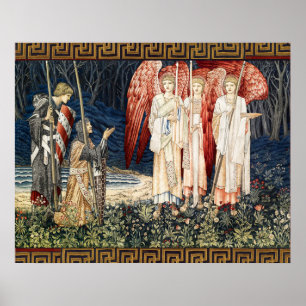 Poster Quête du Graal Saint,Vision des Anges à Perceval