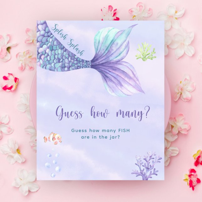 Poster Queue de sirène - Combien de POISSON sont dans le  (Créateur téléchargé)