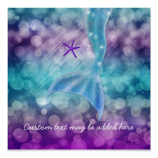 Poster Queue de Sirène Enchantée Sous L'Océan Grande Affi (Devant)