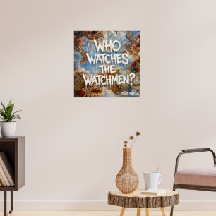 Poster Qui regarde les graffitis baroques de la rue des g