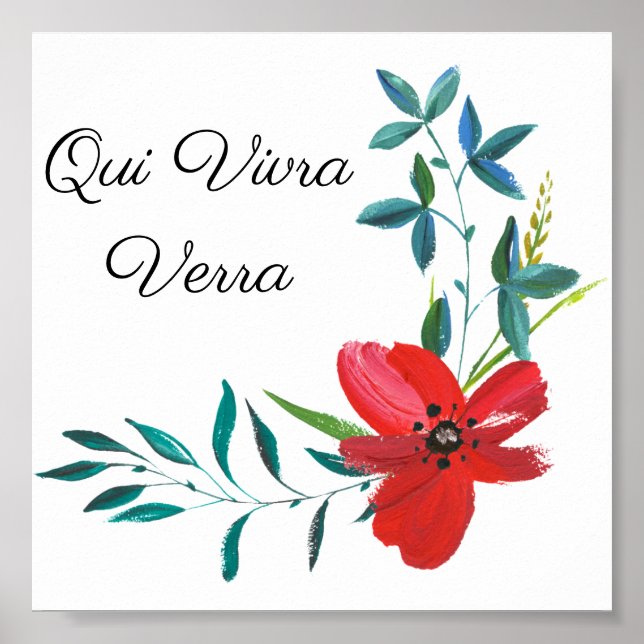Poster Qui Vivra Verra - Proverbe français (Devant)