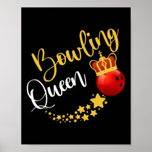 Poster Quilles de bowling Bowling Alley Reine des quilleu