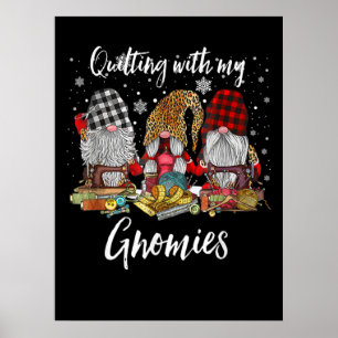 Poster Quilter Avec Mes Gnomies Noël Gnomes Holiday