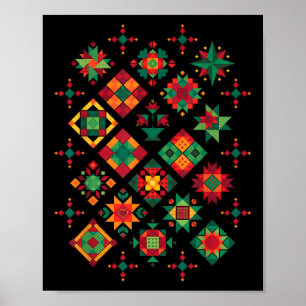 Poster Quilting Block Motif Quilters Coudre Amateurs Quil