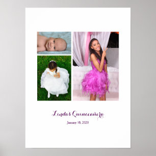 Poster Quinceañera 15e anniversaire Se connecter Commissi