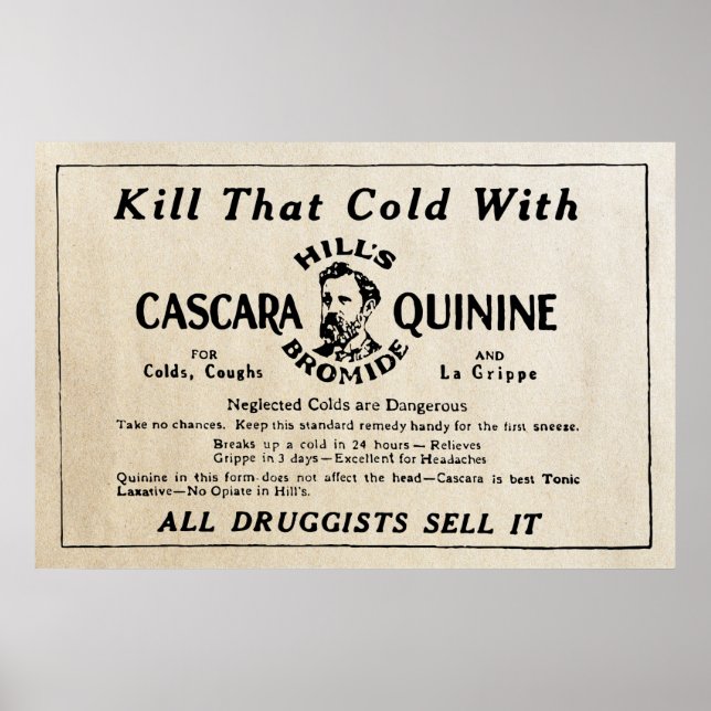 Poster Quinine Ad Vintage 1921 (Devant)