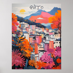 Poster Quito Équateur Voyage Ville Peinture Esthétique