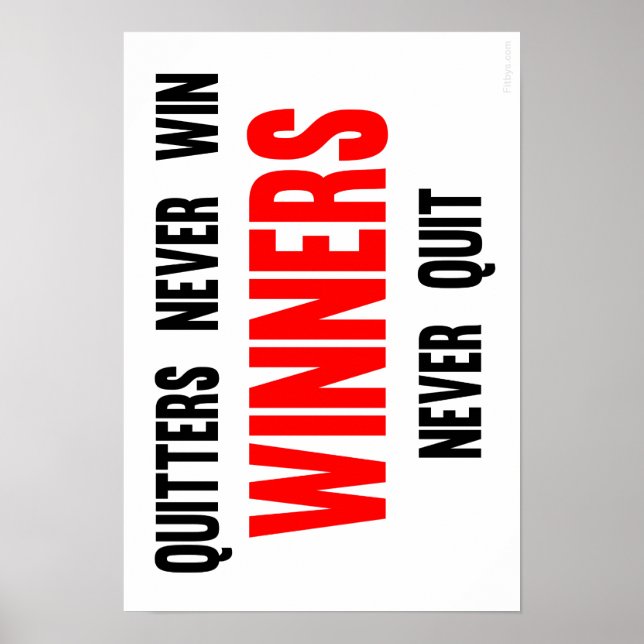 Poster Quitters ne gagnent jamais Gagnants ne quittent ja (Devant)