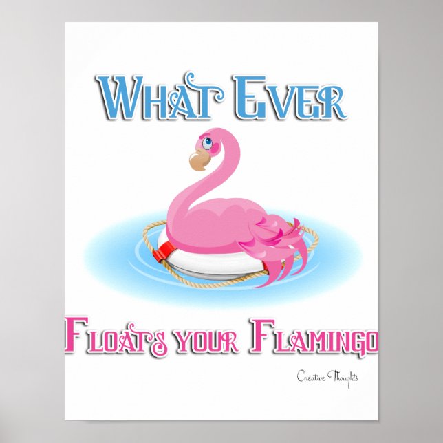 Poster Quoi qu'il flotte votre Flamant rose 2 (Devant)