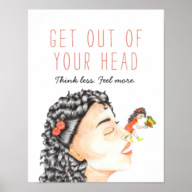 Poster Quote d'anxiété inspirationnelle Whimsical Waterco (Devant)