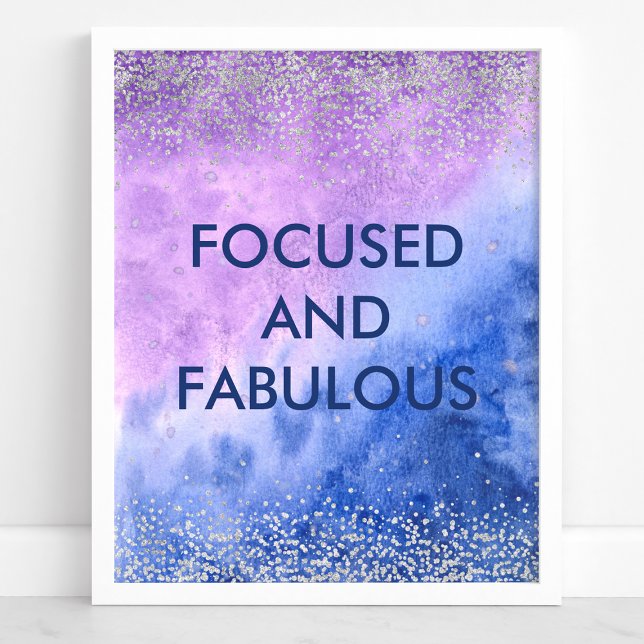 Poster Quote d'aquarelle personnalisée ciblée et fantasti (Créateur téléchargé)