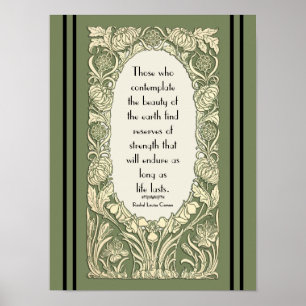 Poster Quote de frontière florale Art nouveau Standard