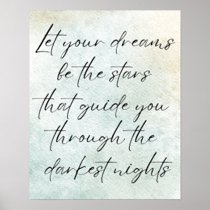 Poster Quote d'inspiration Motivational Watercolor