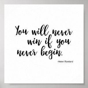 Poster Quoting Helen Rowland - Erfolg