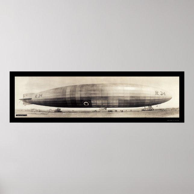 Poster R34 Photo Blimp Dirigible 1910 (Devant)