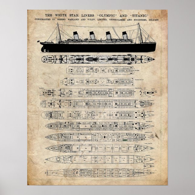 Poster R.M.S. Titanic Patent (Devant)