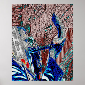 POSTER RABBI AVEC SHOFAR