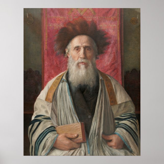 Poster Rabbi - Peinture d'Isador Kaufmann - Vers 1920 (Devant)