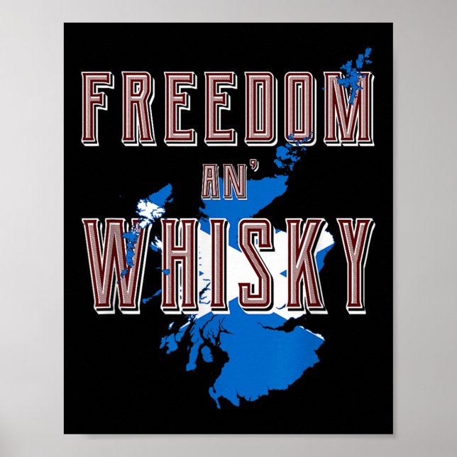 Poster Rabbie Burns Citation Liberté Whisky Scottish Colo (Devant)