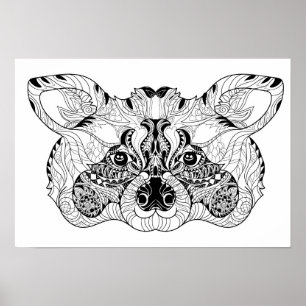 Poster Raccoon inspiré 2