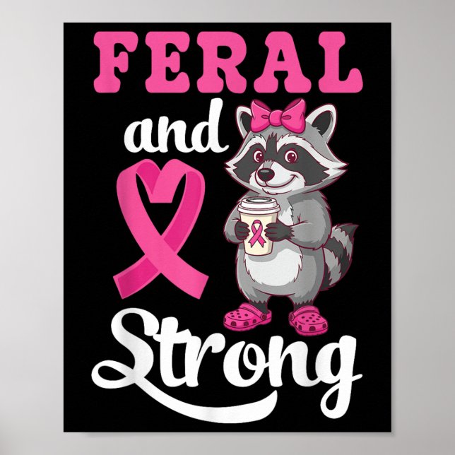 Poster Raccoon P. Sensibilisation Au Cancer Du Sein Feral (Devant)