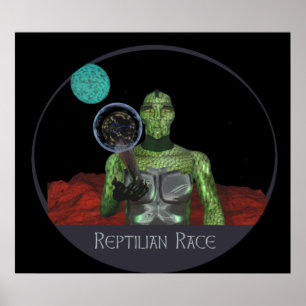 Poster race alien reptilienne