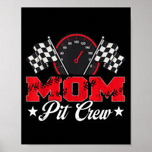 Poster Race Car Birthday Party Racing Family Maman Pit Cr