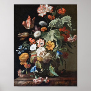 Poster Rachel Ruysch - Still-Life With Flowers