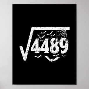 Poster Racine carrée 4489 Drôle de mème Halloween 67 Math
