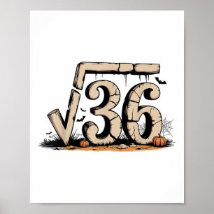 Poster Racine Carrée 67 Mème 6 7 Gen Alpha Halloween Six