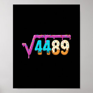 Poster Racine carrée drôle 4489 Glace qui coule Math 67 A