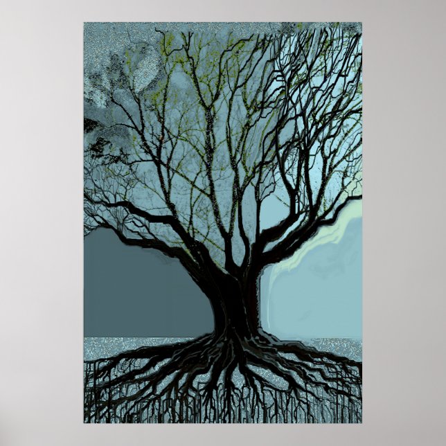 Poster Racines bleues (Devant)