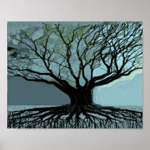 Poster Racines bleues