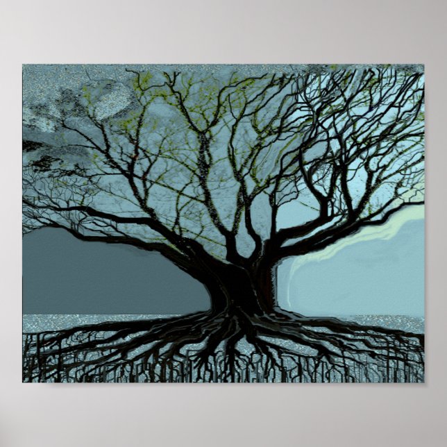 Poster Racines bleues (Devant)