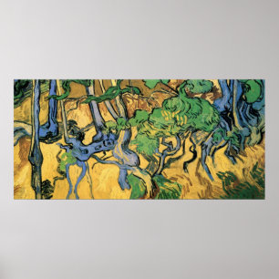 Poster Racines et troncs d'arbre par Vincent van Gogh