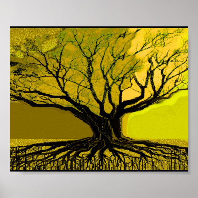 Poster Racines vertes (Devant)