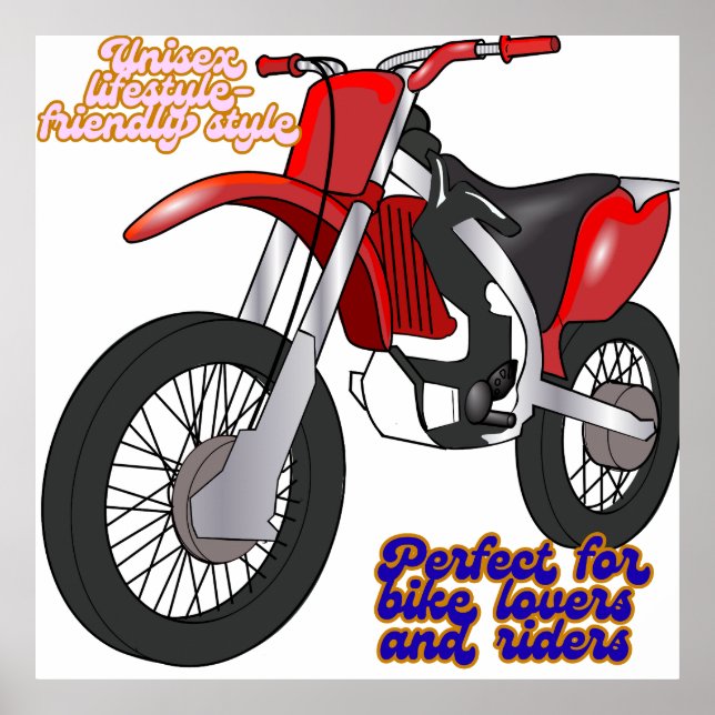 Poster Racing Dirt Bike Art (Devant)