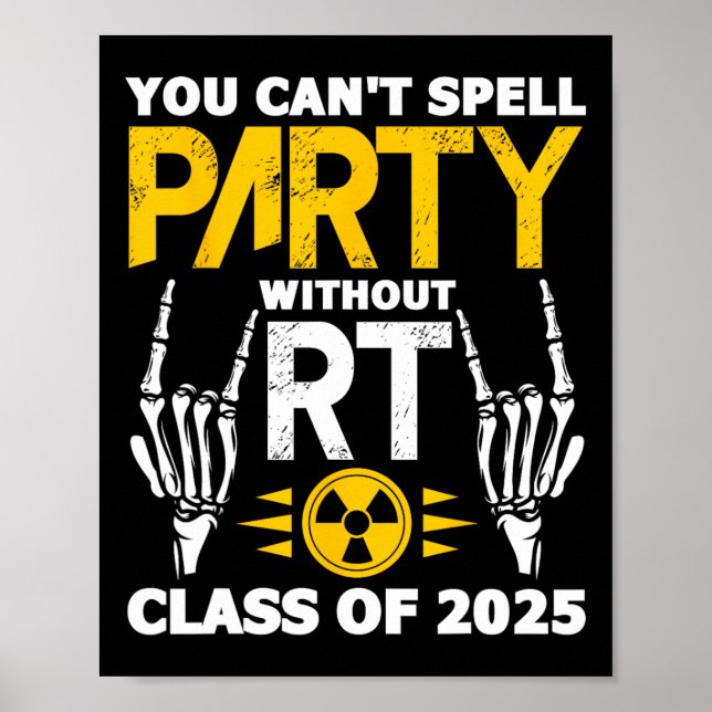 Poster Rad Tech Étudiant Rt Cl De 2025 Radiologie Diplôme (Devant)