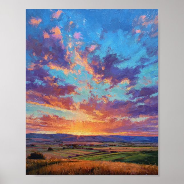 Poster Radiant Horizon: A Symphony of Golden Light (Devant)