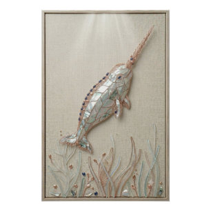 Poster Radiant Narwhal Coastal Wall Art