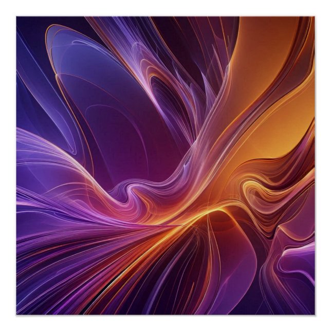 Poster Radiant orange purple (Devant)