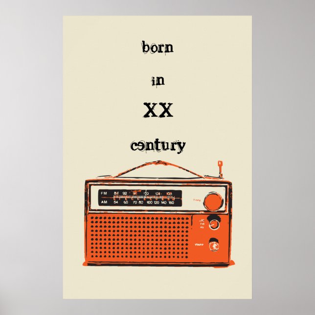 Poster radio rétro (Devant)