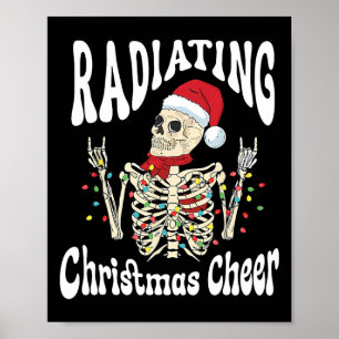 Poster Radiologie diffusant la joie de Noël Technicien en