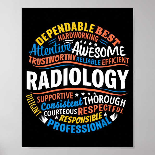 Poster Radiologie Drôle Semaine de la technologie Rad App (Devant)